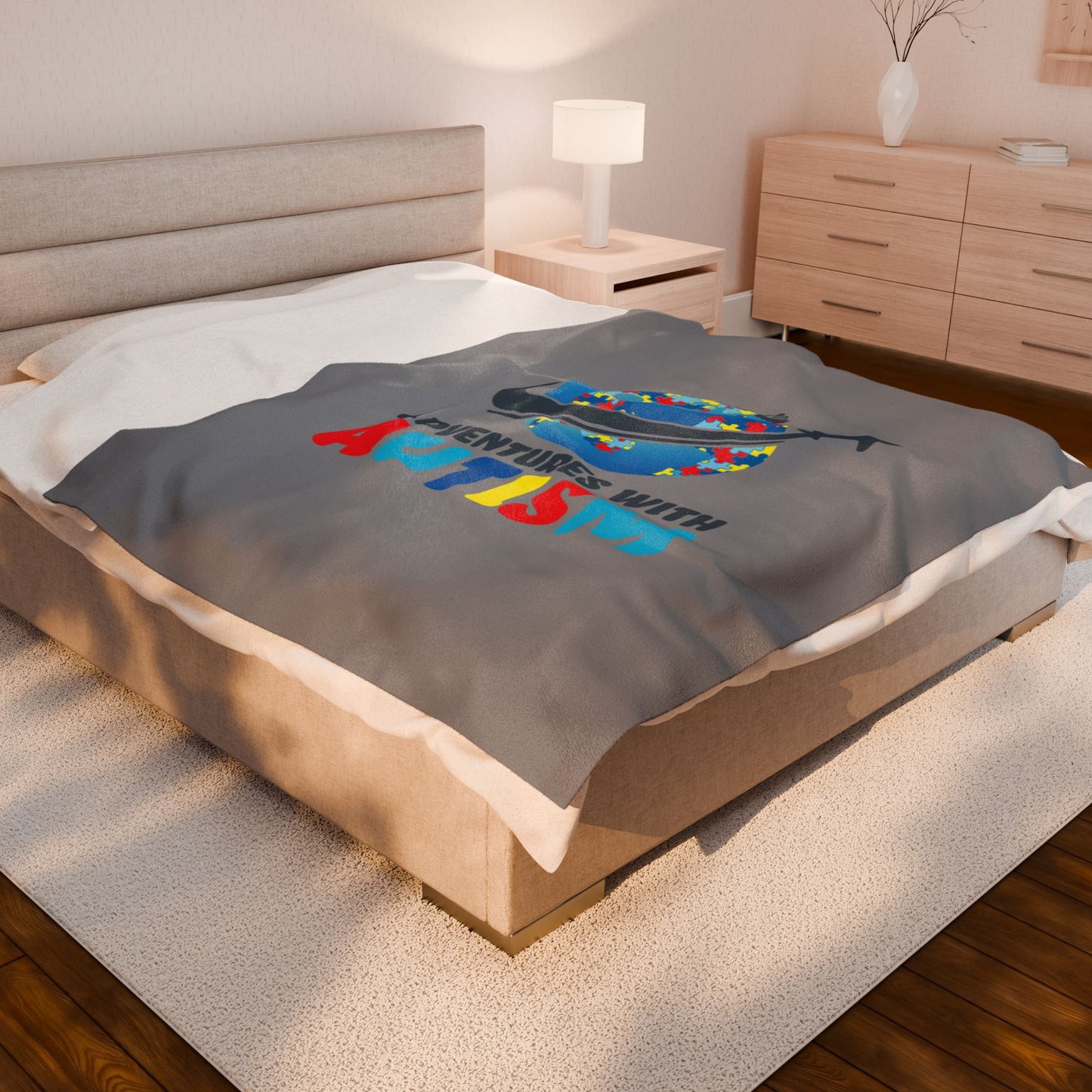 Adventures with Autism Plush Blanket