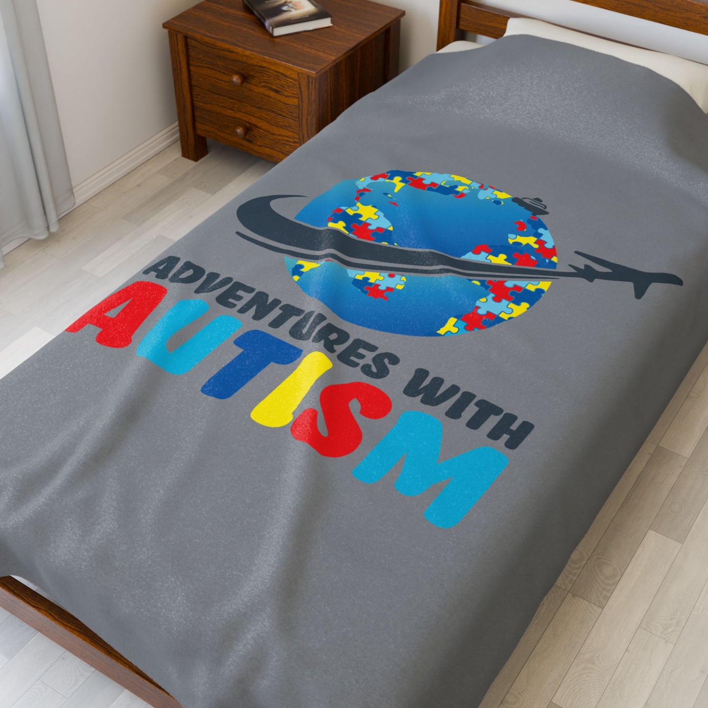 Adventures with Autism Plush Blanket